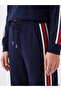 Ozmarka New Season Navy Blue Stripe Detailed Soft Touch Women's Sweatpants - 4