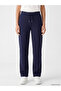 Özmarka New Season Navy Blue Women's Sweatpants with Elastic Waist - 2