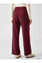 Özmarka New Season Burgundy Stripe Detailed Soft Touch Women's Sweatpants - 4