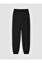 Black Women's Thick Jogger Sweatpants with Elastic Waist - 7