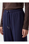 Özmarka New Season Navy Blue Soft Touch Women's Sweatpants - 3