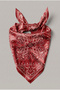 Burgundy Shawl Motif Patterned Scarf Bandana 50X50 cm - 3