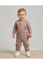 Baby Boy Winter 3 Thread Yarn Rastered Ride on Printed 6-9-12-18-24 Months 2-Piece Top and Bottom Set