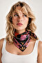 Black Red Flying Birds Pattern Scarf Bandana 50X50 cm - 2