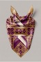 Purple Gold Geometric Pigeon Pattern Scarf Bandana 50X50 cm - 3