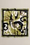 Khaki Black Abstract Brush Pattern Scarf Bandana 50X50 cm