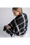 Women's Plaid Patterned Soft Cashmere Feel Shoulder Shawl - 70X190 cm - 3