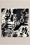 Black and White Abstract Brush Pattern Scarf Bandana 50X50 cm