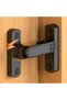 Barn Door Lock, 90/180 Degree Adjustable Latch, 0-7mm Height Difference, Solid Zinc Alloy Sliding Do