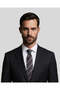 Black Silk Tie with White Stripes – 7.5 cm Wide - 5