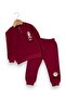 Baby Boy Winter 3 Thread Yarn Rastered Ride on Printed 6-9-12-18-24 Months 2-Piece Top and Bottom Set - 2