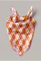 Pink Orange Baklava Pattern Scarf Bandana 50X50 cm - 3