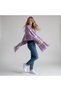 Women's Plaid Patterned Soft Cashmere Feel Shoulder Shawl - 70X190 cm - 4
