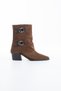 Karen Genuine Leather Suede Women's Western Tan Boots - 5