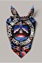Navy Blue Slogan Eagle Pattern Scarf Bandana 50X50 cm - 3