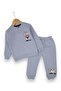 Baby Boy Winter 3 Thread Yarn Rastered Ride on Printed 6-9-12-18-24 Months 2-Piece Top and Bottom Set - 2