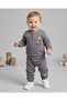 Baby Boy Winter 3 Thread Yarn Rastered Ride on Printed 6-9-12-18-24 Months 2-Piece Top and Bottom Set