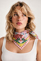 Pink Tropical Picnic Pattern Scarf Bandana 50X50 cm - 2