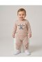 Baby Boy Winter 3 Thread Threaded Bear Bear Printed 6-9-12-18-24 Months 2-Piece Top and Bottom Set