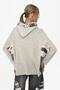 Stone Detailed Hooded Zipper Hoodie - 3