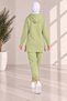 Women's plus size tracksuit set with side slit detail - 3