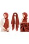 Women's Plain Shawl, Lightweight, Soft Textured Headscarf Suitable for Daily Use - 2