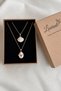 316L Steel Gold Flower and Seashell Figured Openable Cover Necklace 2-Piece Jewelry Set Tarnish-Free Antiallergic Women's Necklace - 4