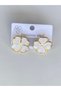 Steel Earrings - Four Leaf Clover Cream Color Steel Earrings - 6