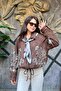 Premium Design Stone Embellished Suede Jacket Sun515 - 4