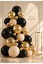 Black Gold Balloon Set 20-Piece Sea Sand Chrome Gold Confetti Birthday Engagement Promise Party Decoration Balloons - 2