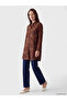 Lcw Grace Brown Patterned Shirt Collar Women's Tunic Long Sleeve - 2