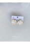 Steel Earrings - Four Leaf Clover Cream Color Steel Earrings - 7