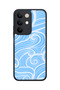 C85 5g Compatible Blue Wave Pattern Camera Protected Shockproof Case