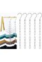 Saving Hangers, 5 Pack with 10 Slots Vertical Foldable Metal Hanger, Magic Foldable Multiple