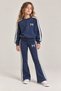 Dark Blue Striped Girls' Spanish-Style Track Suit (3-10 Years)