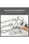 Saving Hangers, 5 Pack with 10 Slots Vertical Foldable Metal Hanger, Magic Foldable Multiple - 3