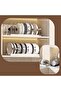 Pots and Pans Organiser, Expandable Cookware Rack, Stainless Steel and HIPS, Adjustable Compartments - 5