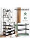 Coat Rack Shoe Bench, 4-Tier Entryway Organizer with 8 Hooks, Multifunctional Hallway Storag - 3