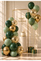Dark Green Eucalyptus Gold Balloon Set 20-Piece Chrome Gold Confetti Birthday Baby Shower Engagement Promise Party Decoration Balloons - 2