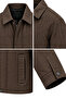 Men's Textured Jacket Classic Collar Zipper Snap Pocket Coat&Jacket - 4