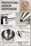 Piston Stand Jelly, Dough and Sauce Dispenser Dosing Funnel 18/10 304 Stainless Steel Professional 26X25 cm 723660 - 3