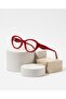 Stella Red Red Geometric Cat Eye Thick Handle Blue Light Protective Glasses - 4