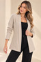 Women's Shawl Collar Buttonless Blazer Jacket - 4