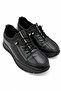 Black 100% Genuine Leather Women's Casual Shoes |   Rubber Sole Full Mold |   Stretchable Smart Laces Full Orthopedic |   Modern Casual Women's Shoe Model for Comfortable Daily Use - 2