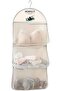 MIUPOO Multi Layer Mesh Storage Hanging Bag, Hanging Storage with Metal Hanger, Mesh Pockets for Bra
