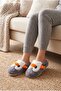 Women's Gray Plush Cute Penguin Figured House Slippers - Soft Sole Women's Plush Slippers - 3