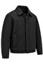Men's Textured Jacket Classic Collar Zipper Snap Pocket Coat&Jacket - 2