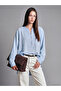Oversized Blouse with High Collar