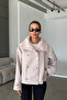 High Collar Double Breasted Soft Anti-Pilling Cashmere Fabric Women's Cashmere Coat Jacket - 4