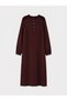 Women's ruched polka dot a-line dress
